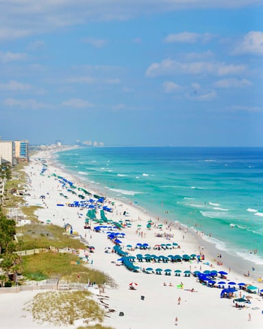 Aerial view of Gulf Coast beach
